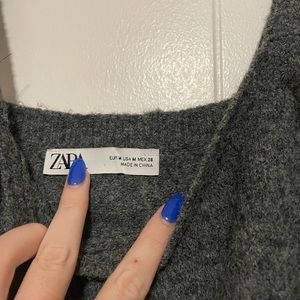 knit zara crop top
